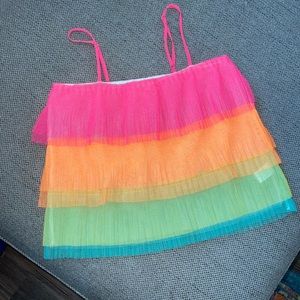 Pretty Bright Layered Tulle Top
